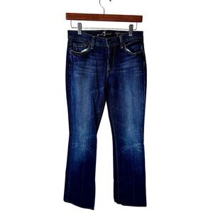 7 For All Mankind High Rise Boot Cut Tall Long Denim Jeans Size 28 x 33